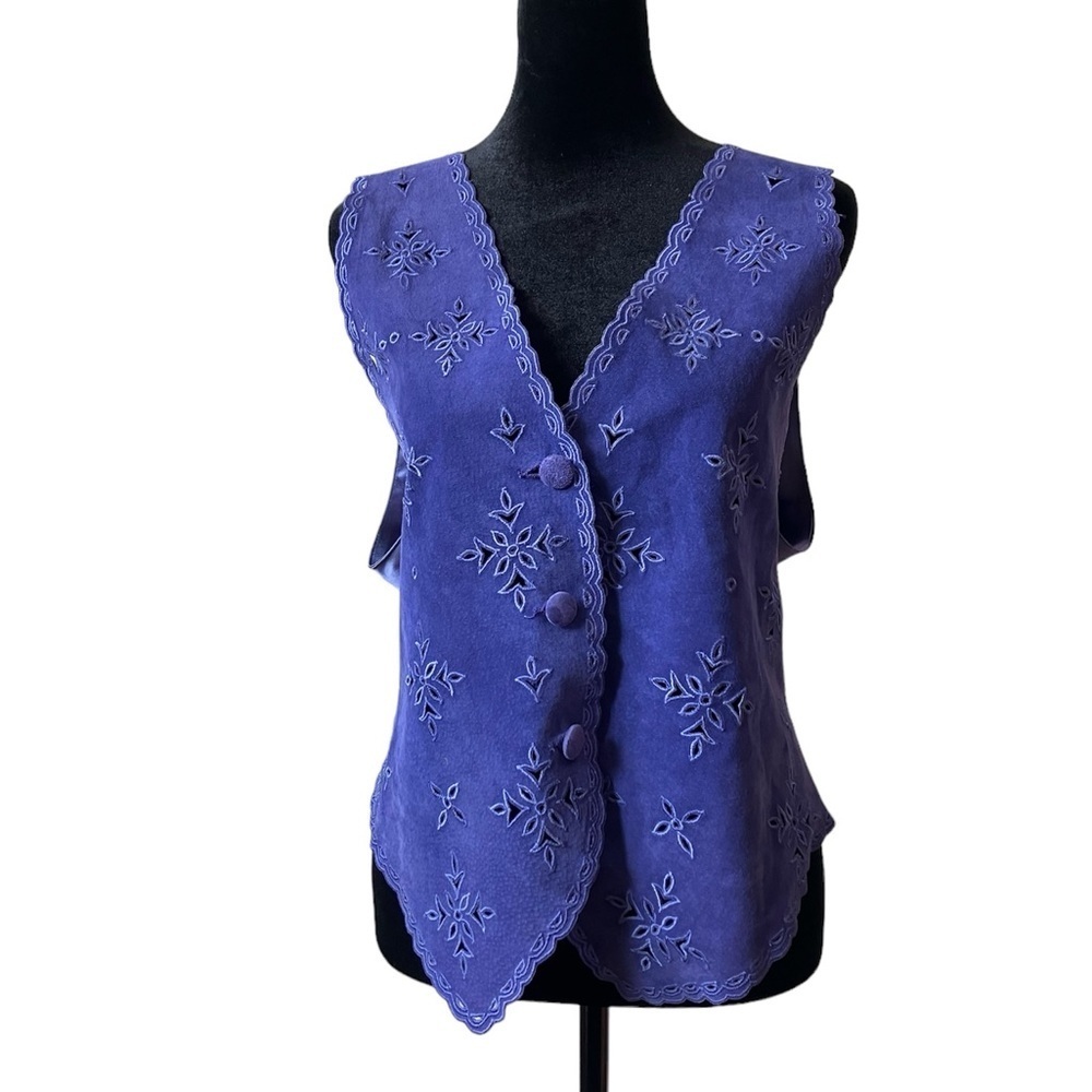 Pia Rucci Suede Vest Size 12 Purple​​​​